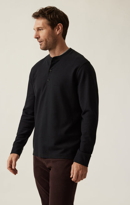 34 Heritage Long Sleeve Henley In Black