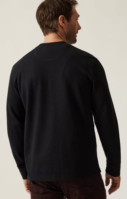34 Heritage Long Sleeve Henley In Black