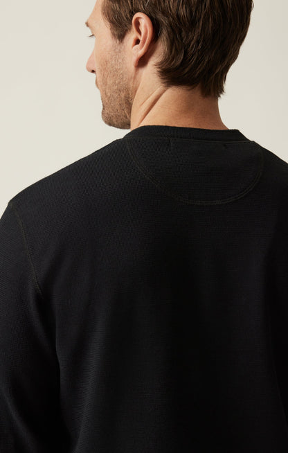 34 Heritage Long Sleeve Henley In Black