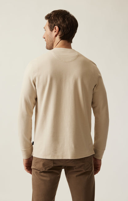 34 Heritage Long Sleeve Henley In Oatmeal