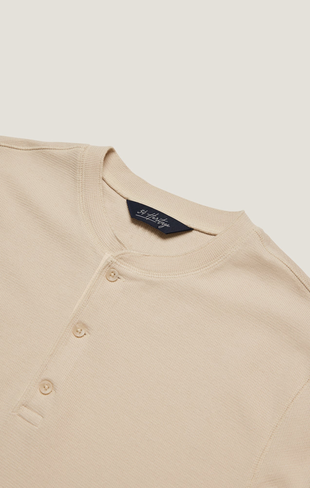 34 Heritage Long Sleeve Henley In Oatmeal