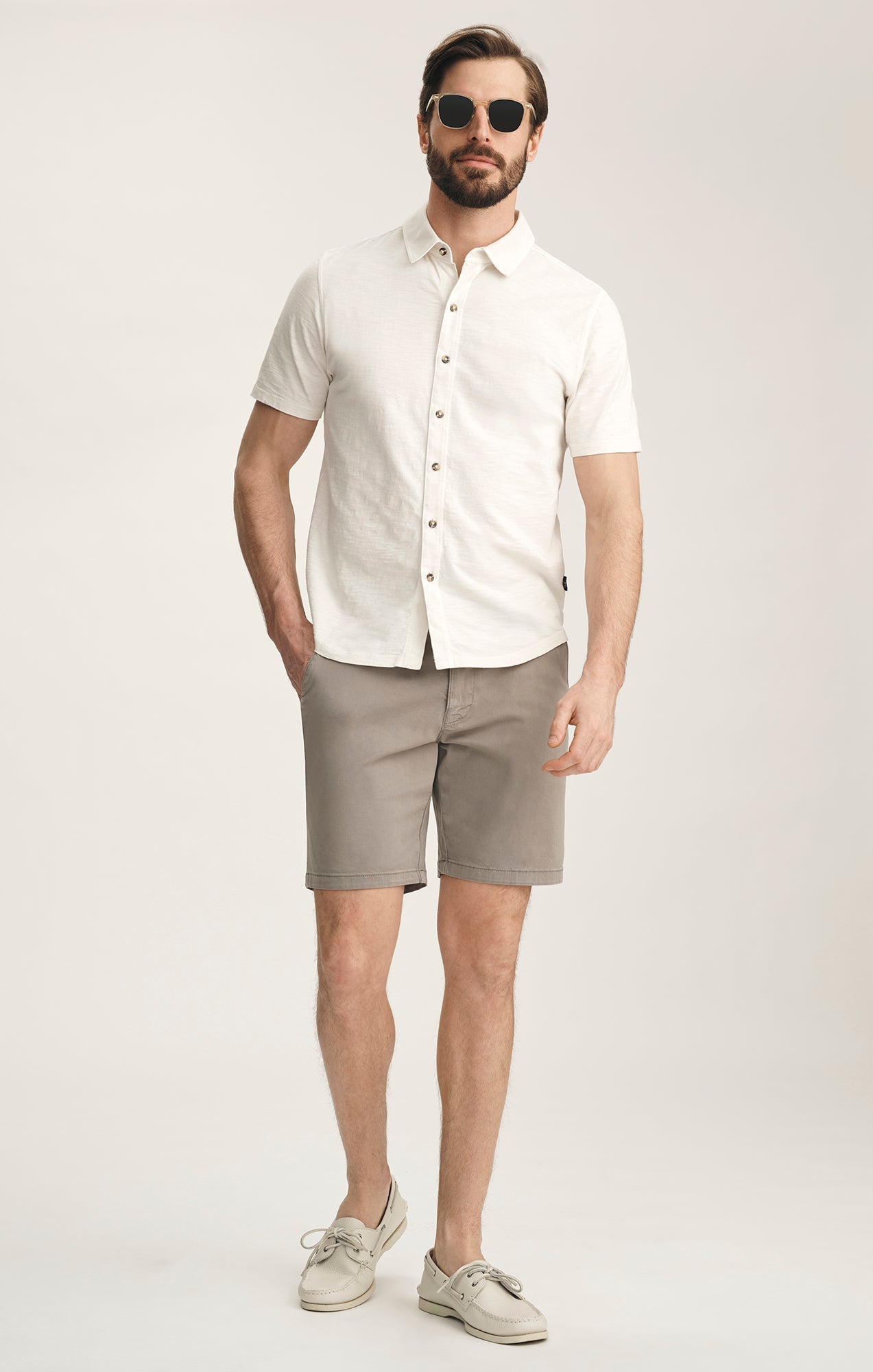 34 Heritage Arizona Slim Shorts In Driftwood Twill