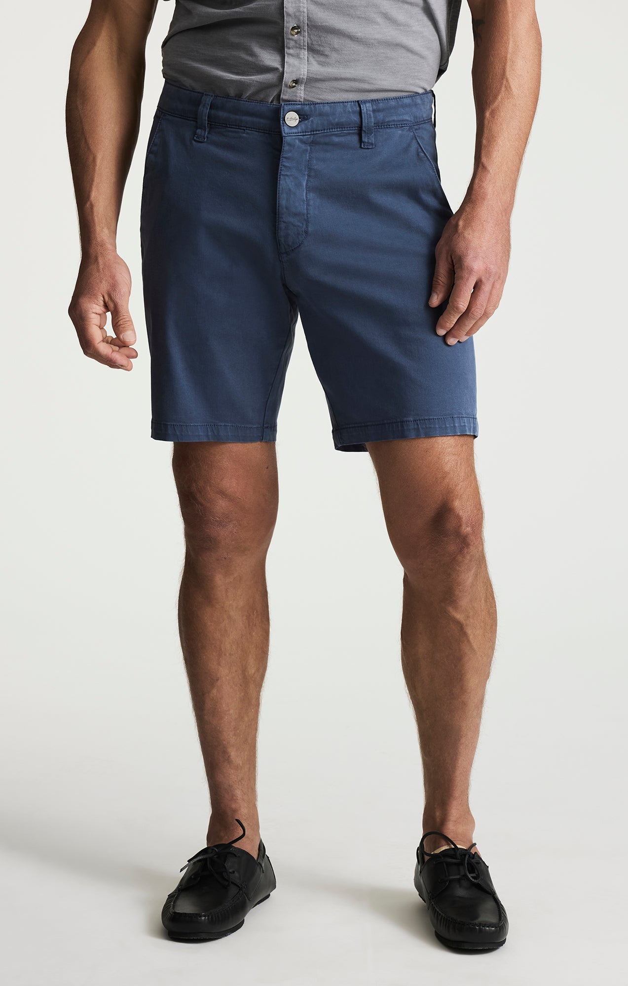 34 Heritage Arizona Slim Shorts In Dark Denim Twill