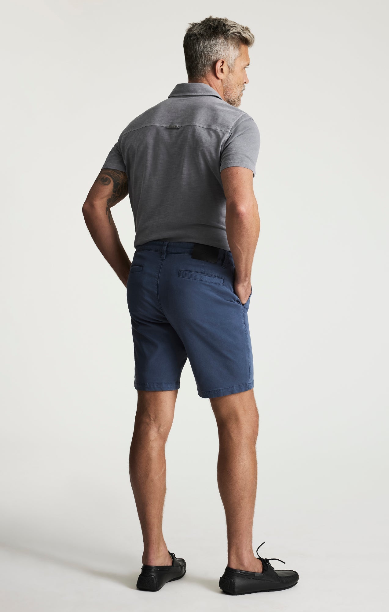 34 Heritage Arizona Slim Shorts In Dark Denim Twill