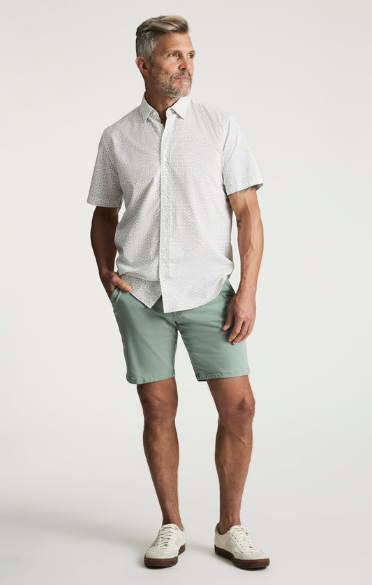 34 Heritage Arizona Slim Shorts In Iceberg Green Twill