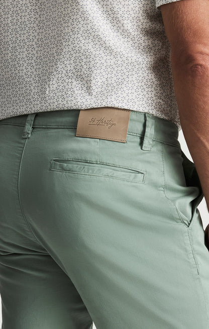 34 Heritage Arizona Slim Shorts In Iceberg Green Twill