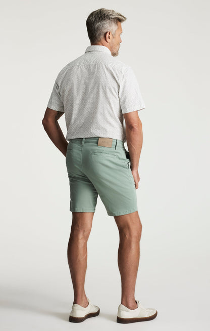 34 Heritage Arizona Slim Shorts In Iceberg Green Twill