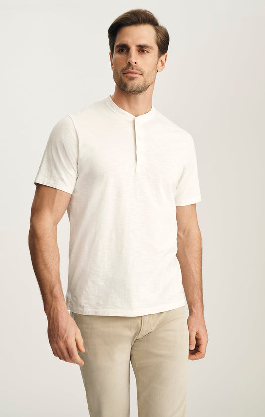 34 Heritage Slub Henley T-Shirt In Antique White