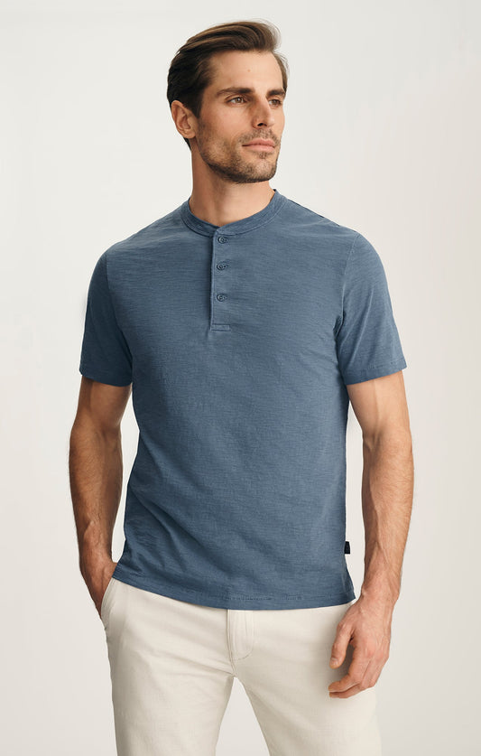 34 Heritage Slub Henley In Vintage Indigo