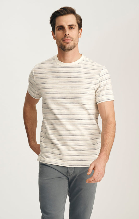 34 Heritage Striped Tee In Beige