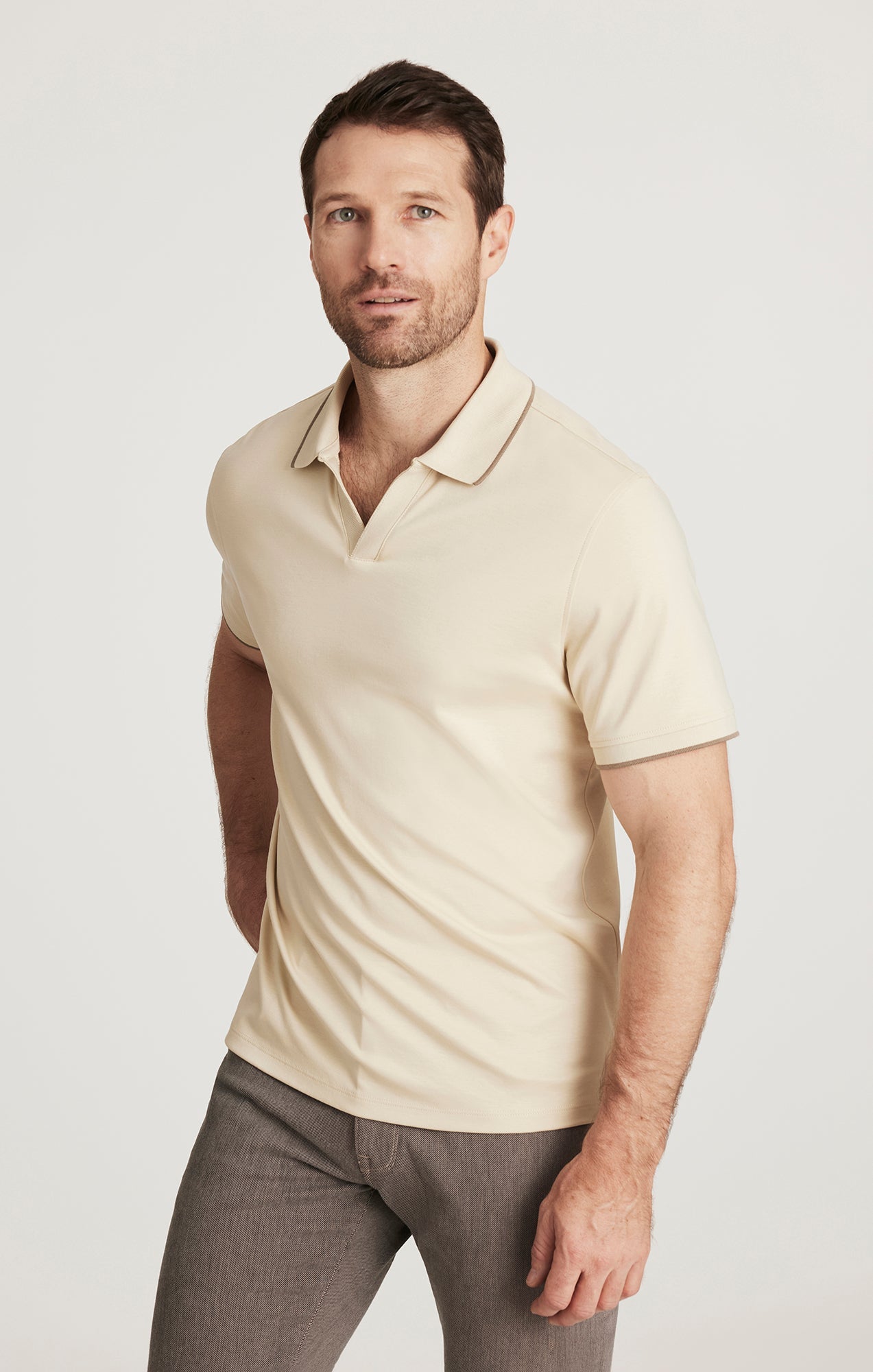 34 Heritage Riviera Polo Shirt in Castle Wall