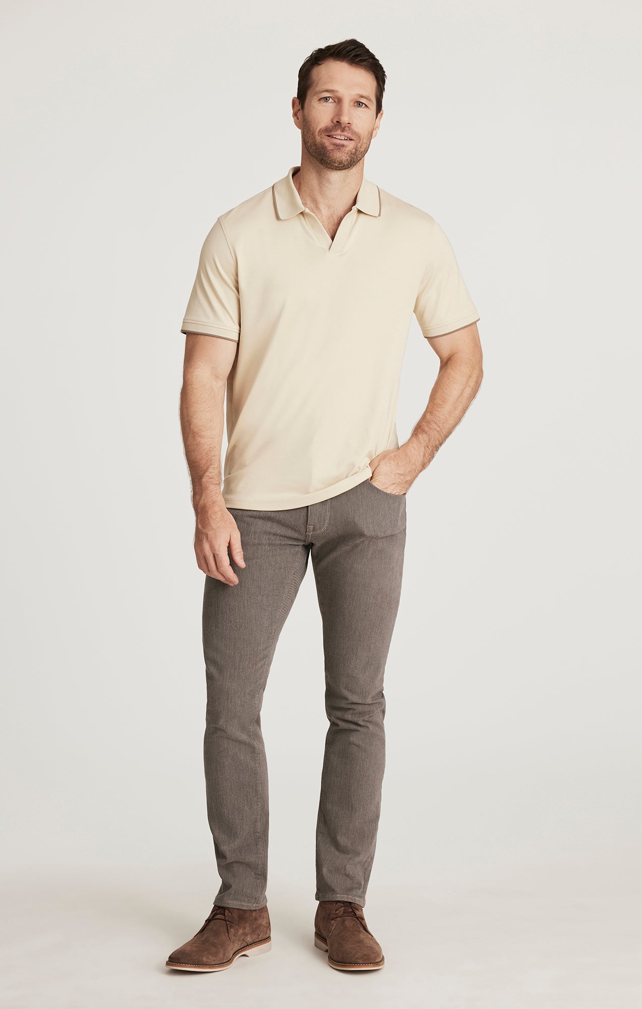 34 Heritage Riviera Polo Shirt in Castle Wall