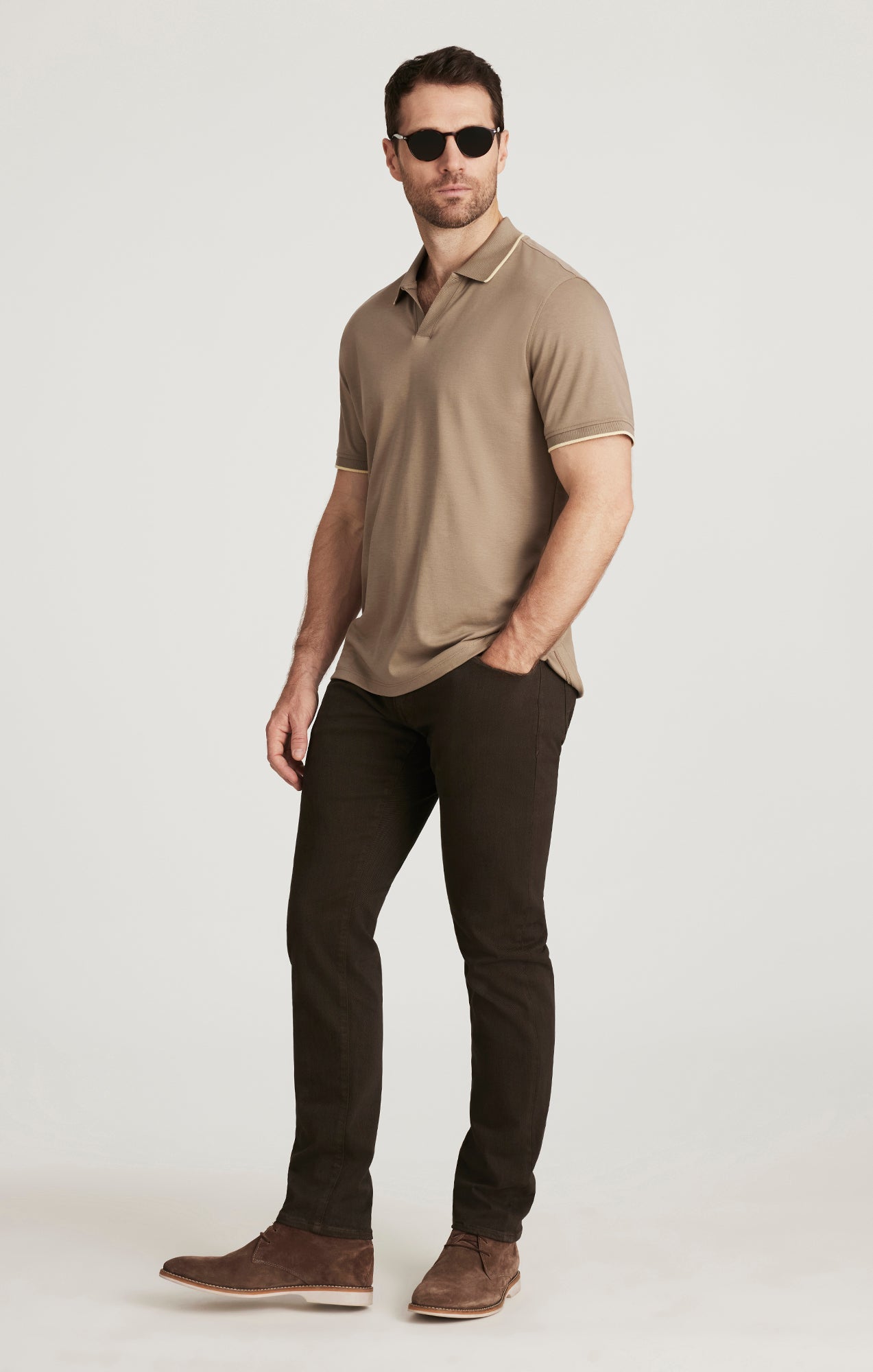 34 Heritage Riviera Polo Shirt in Brindle