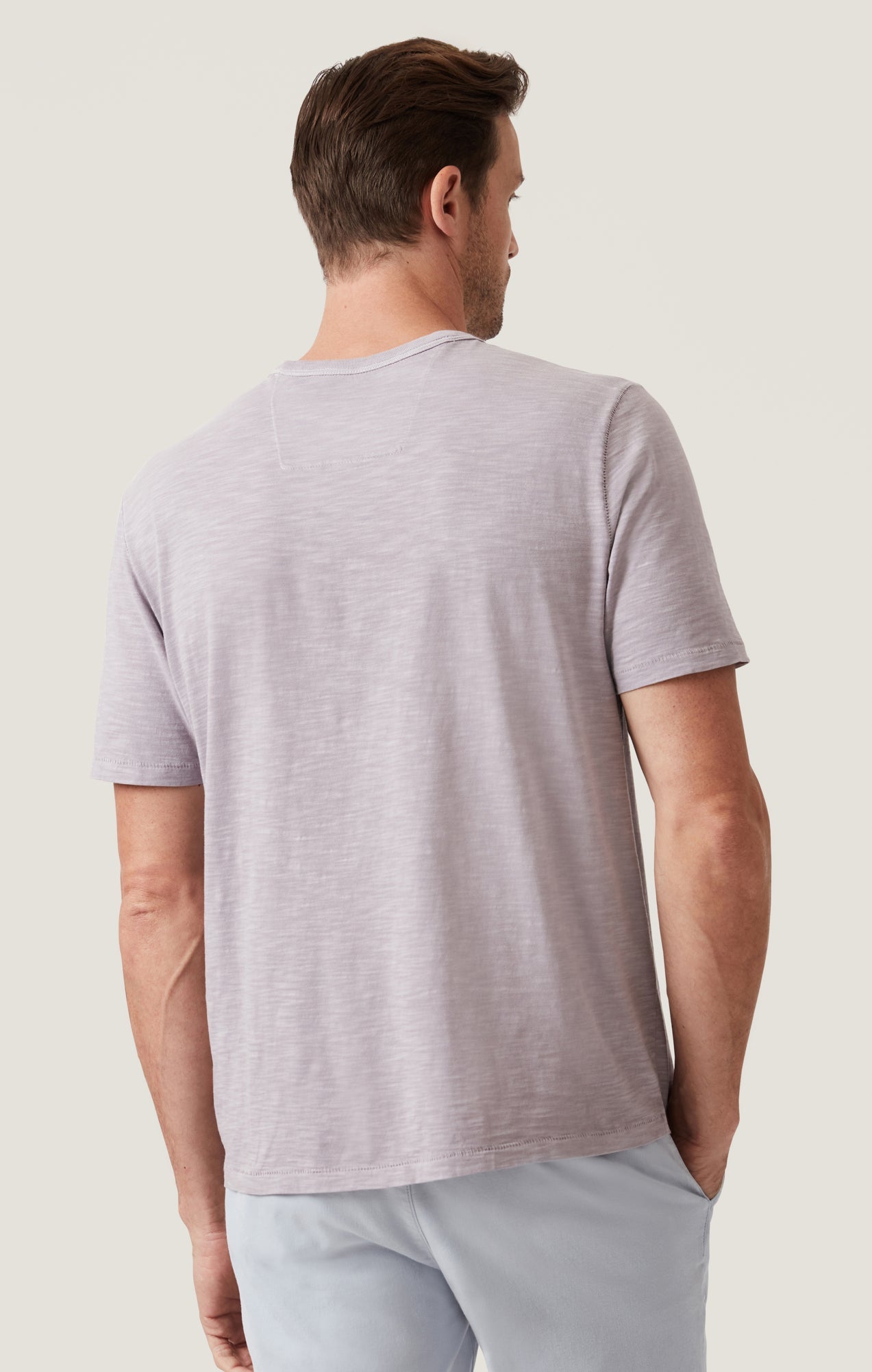 34 Heritage Slub Crew Neck T-Shirt in Lilac Dust