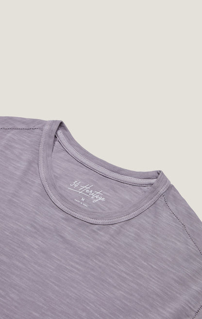 34 Heritage Slub Crew Neck T-Shirt in Lilac Dust