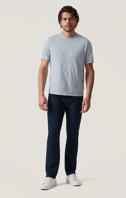 34 Heritage Slub Crew Neck T-Shirt in Blue Fog