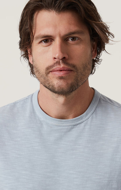 34 Heritage Slub Crew Neck T-Shirt in Blue Fog