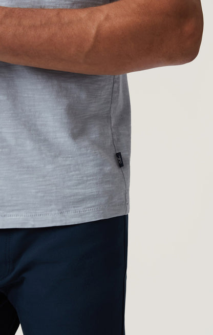 34 Heritage Slub Crew Neck T-Shirt in Blue Fog
