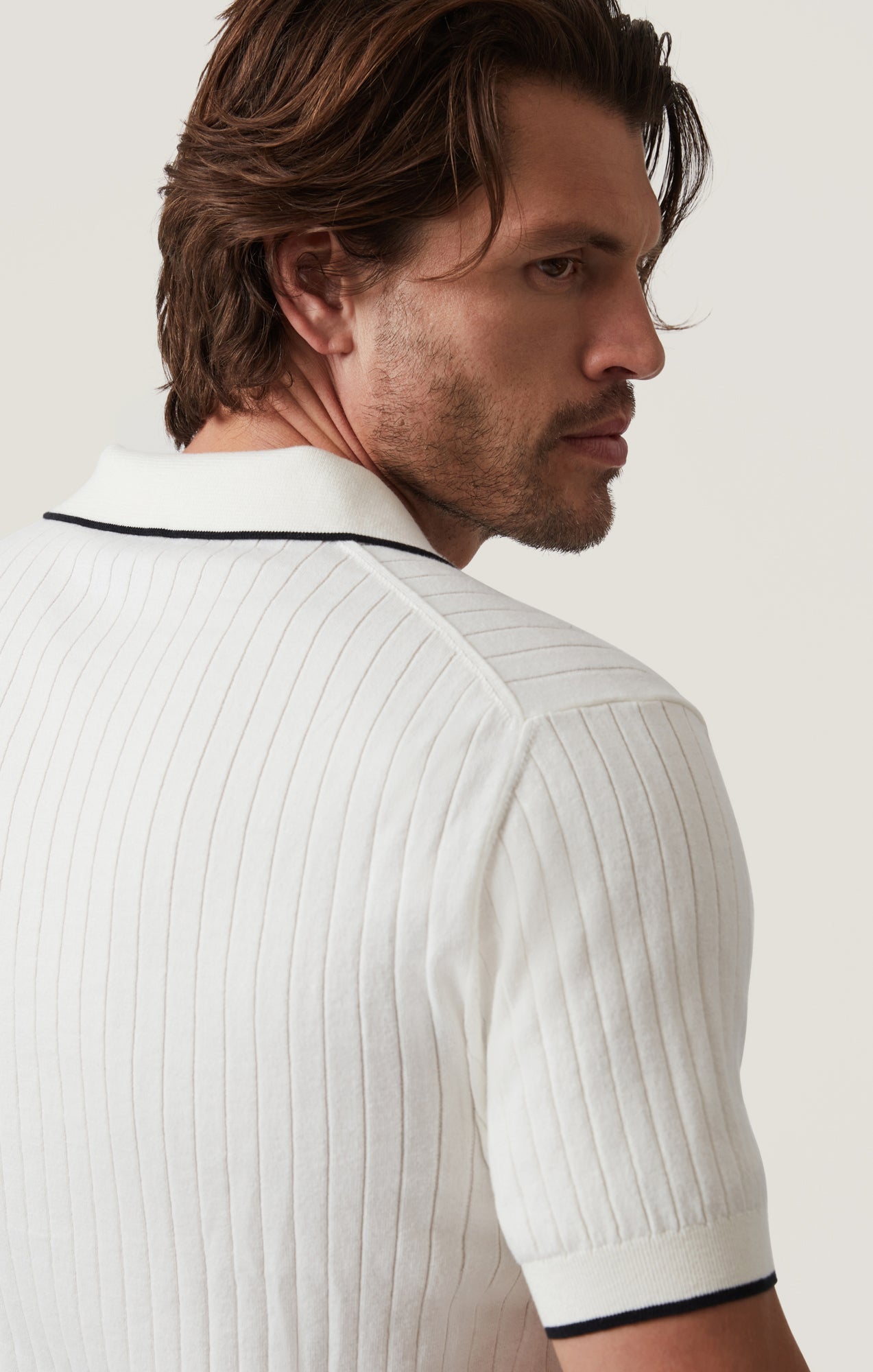 34 Heritage Polo Sweater in Off White