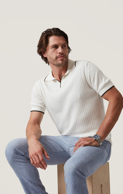 34 Heritage Polo Sweater in Off White