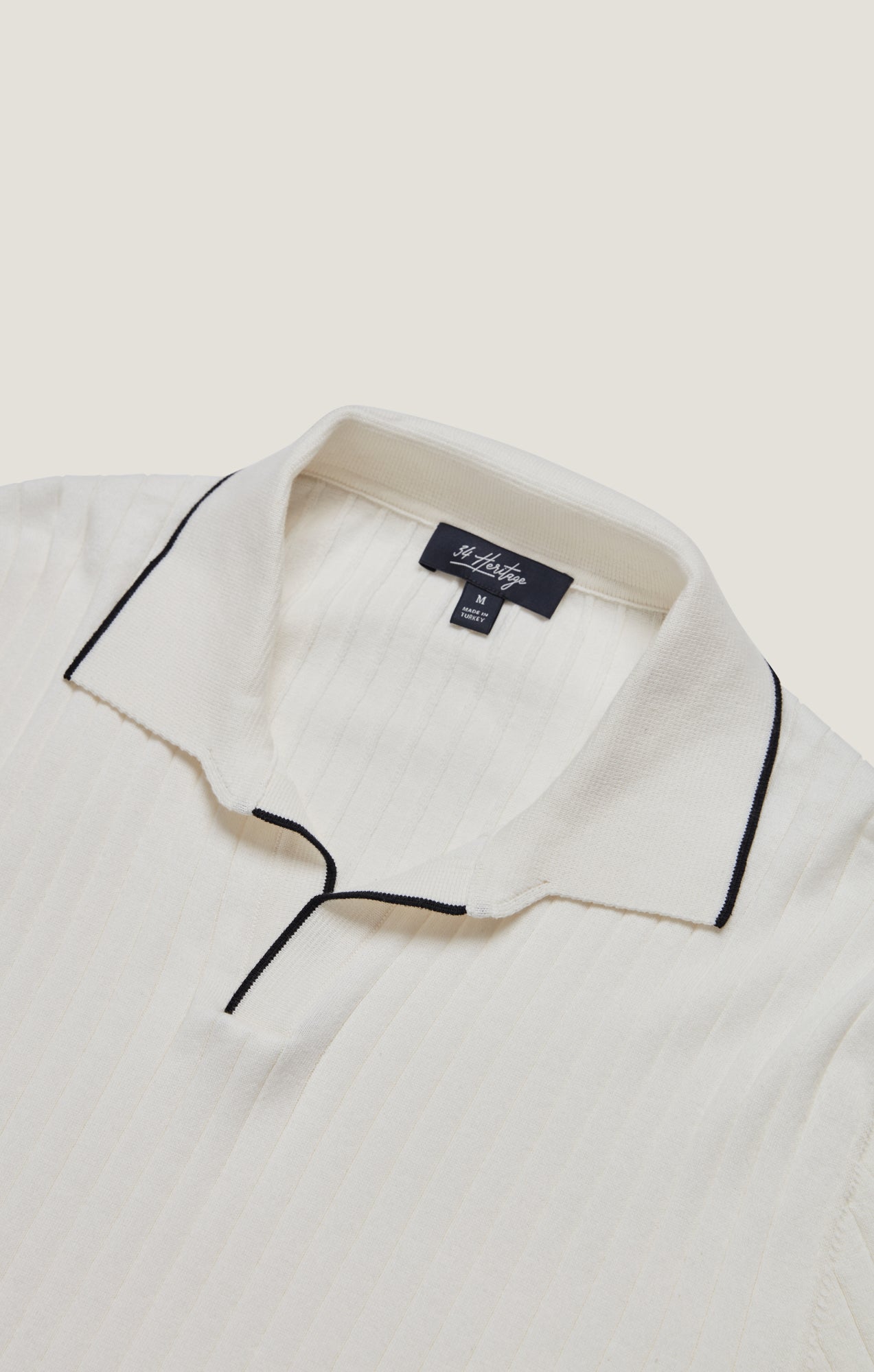 34 Heritage Polo Sweater in Off White
