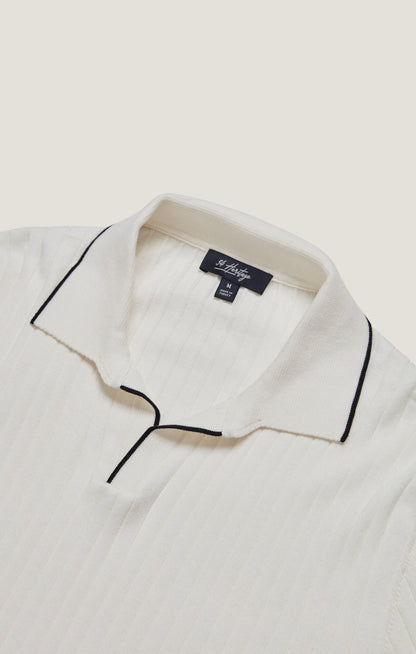 34 Heritage Polo Sweater in Off White