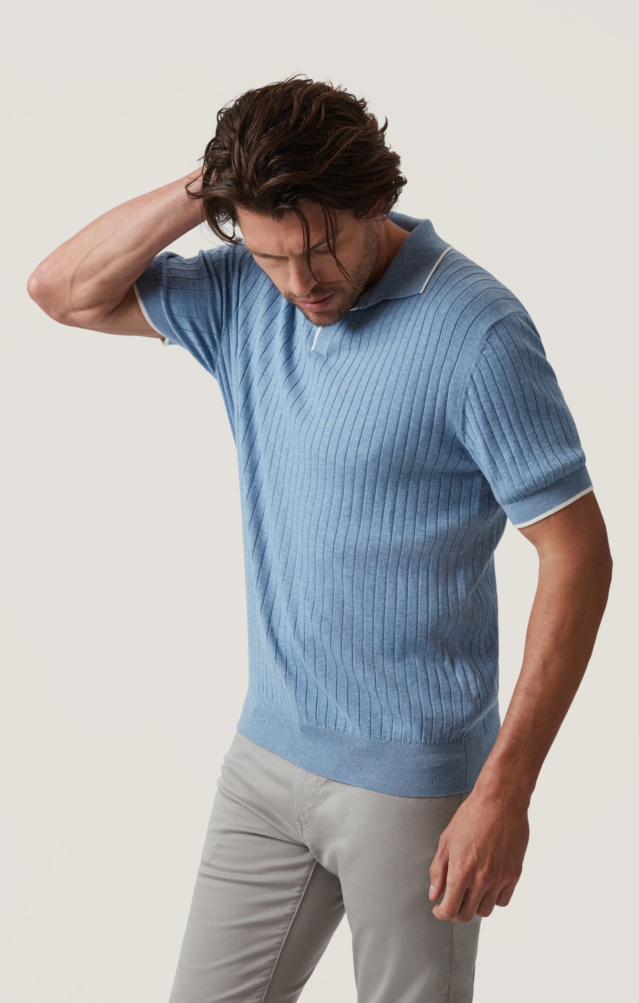 34 Heritage Polo Sweater in Blue