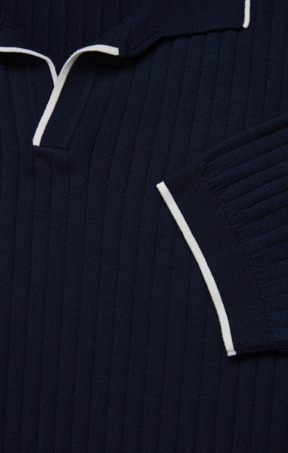 34 Heritage Polo Sweater in Navy