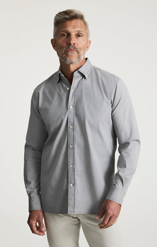 34 Heritage Denim Shirt In Grey Indigo