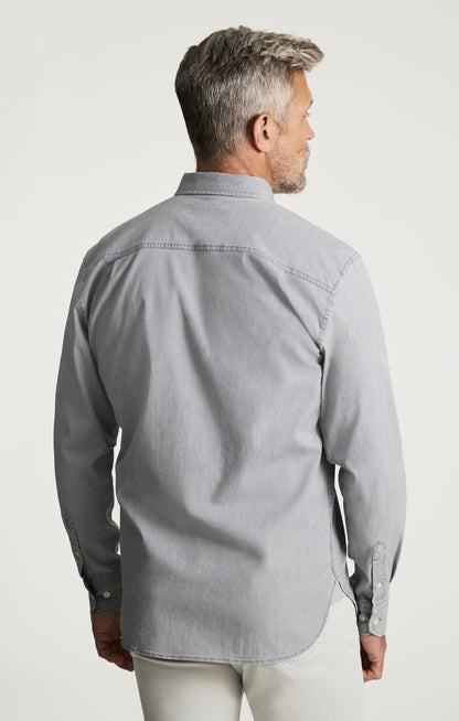 34 Heritage Denim Shirt In Grey Indigo