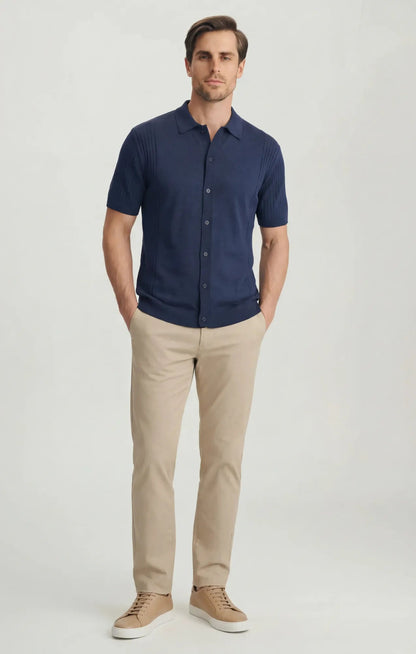 34 Heritage Button Up Sweater In Dress Blues