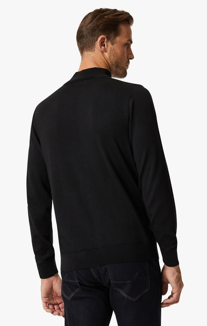 34 Heritage Quarter Zip Sweater In Black