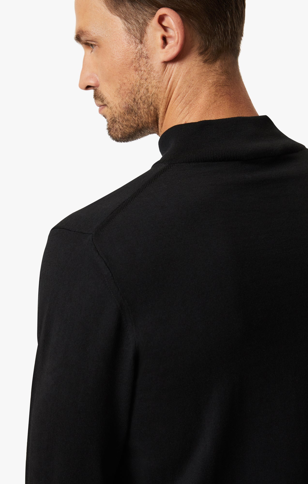 34 Heritage Quarter Zip Sweater In Black