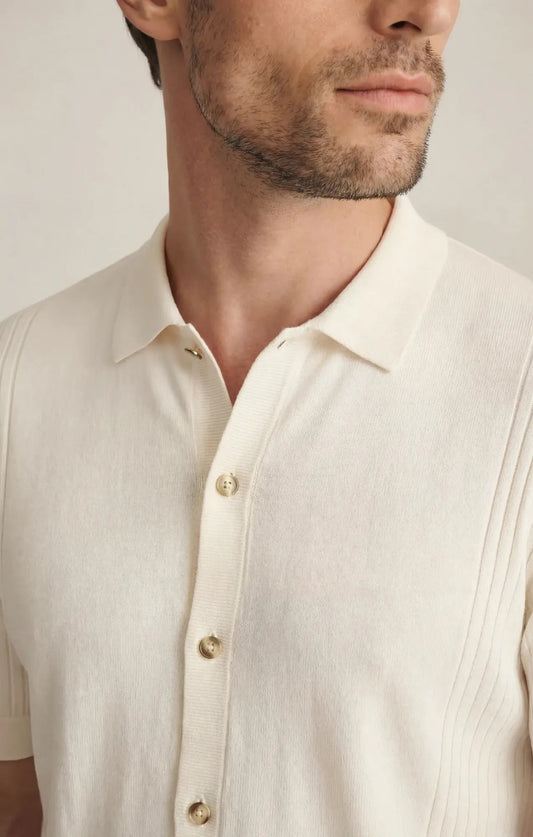 34 Heritage Button Up Sweater In Silver Birch