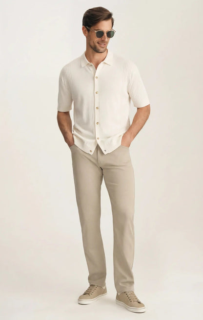 34 Heritage Button Up Sweater In Silver Birch