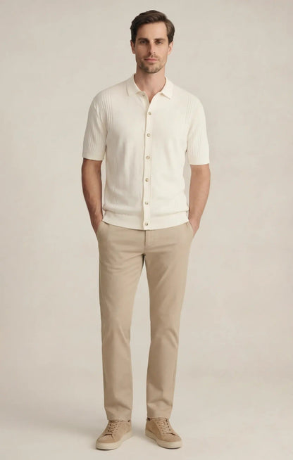 34 Heritage Button Up Sweater In Silver Birch