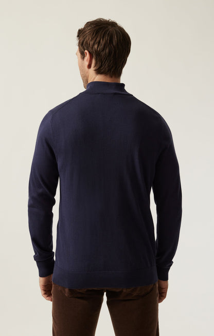 34 Heritage Quarter Zip Sweater In Navy