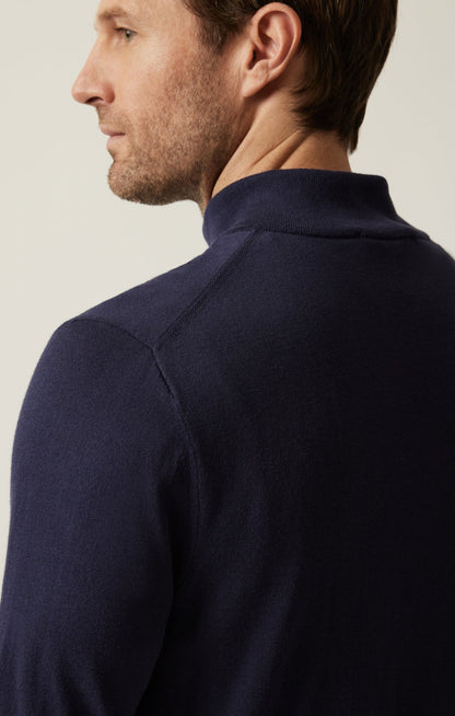 34 Heritage Quarter Zip Sweater In Navy