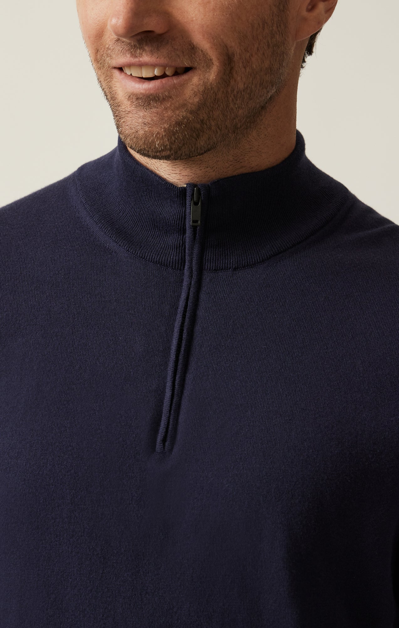 34 Heritage Quarter Zip Sweater In Navy