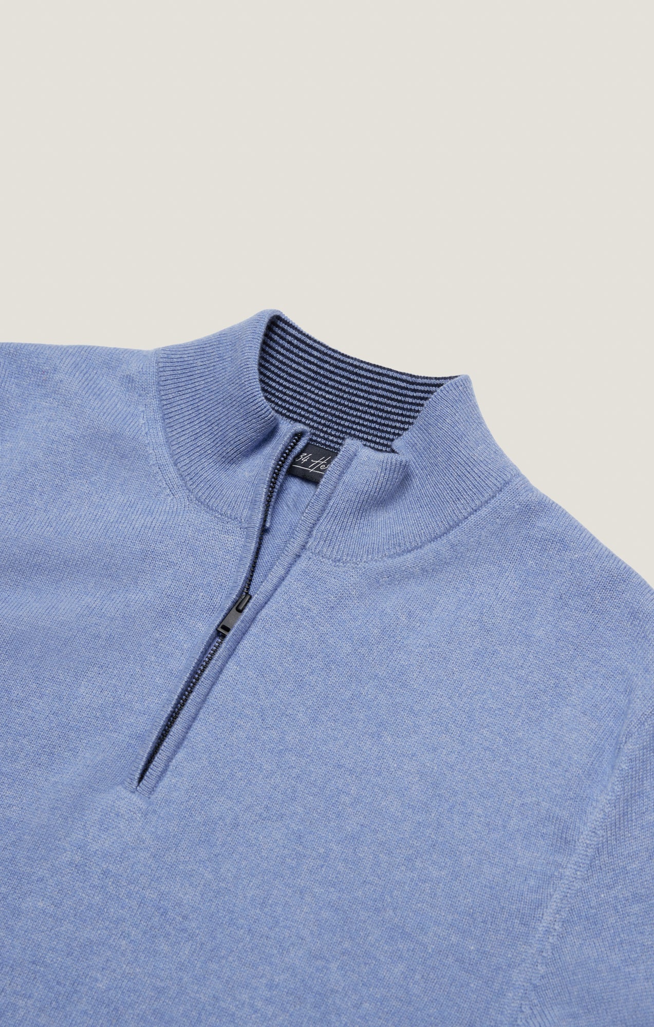 34 Heritage Cashmere Quarter Zip Sweater In Skipper Blue