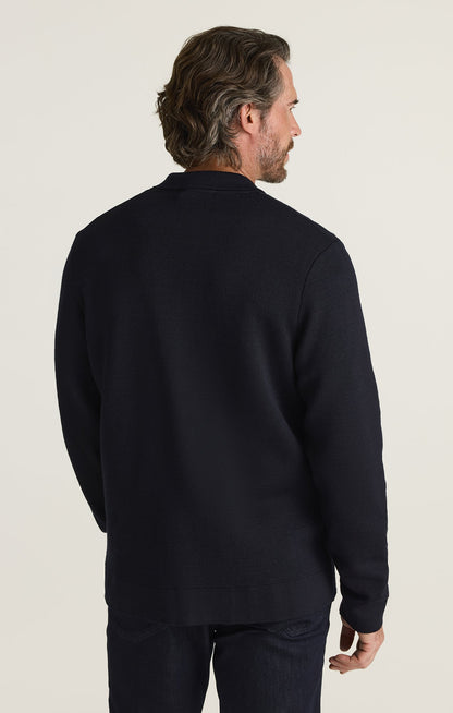 34 Heritage Zip Up Cardigan in Navy