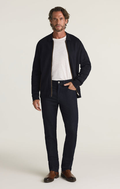 34 Heritage Zip Up Cardigan in Navy