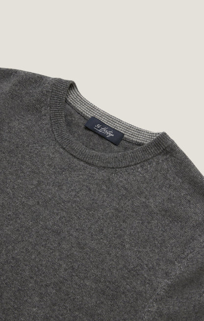34 Heritage Cashmere Crew Neck Sweater In Charcoal