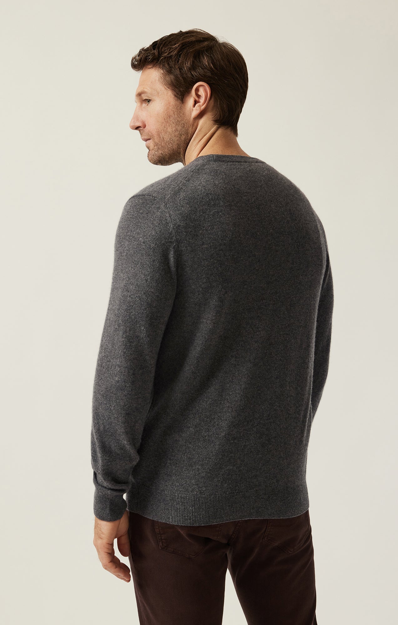 34 Heritage Cashmere Crew Neck Sweater In Charcoal