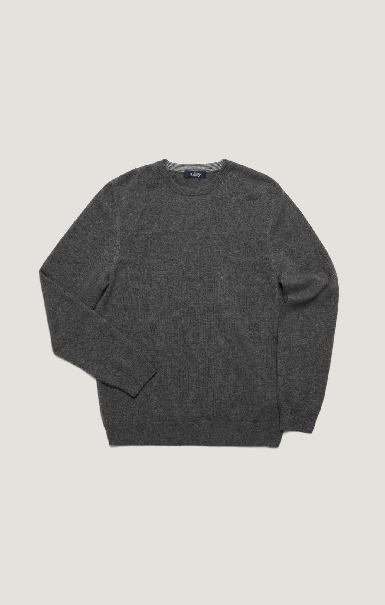 34 Heritage Cashmere Crew Neck Sweater In Charcoal