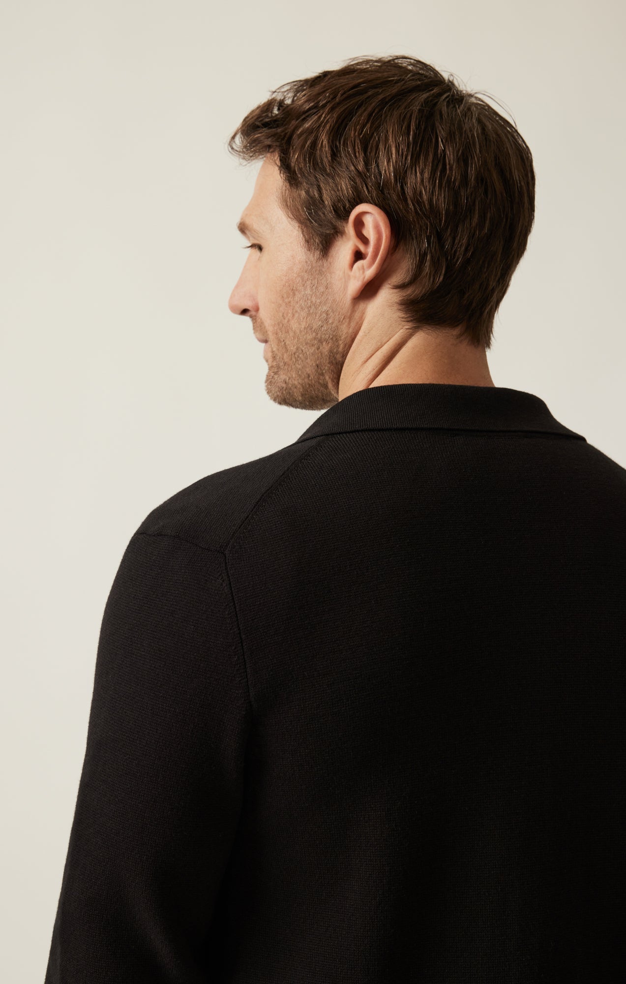 34 Heritage Full Button Cardigan In Black