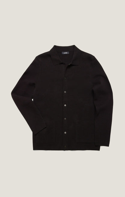 34 Heritage Full Button Cardigan In Black
