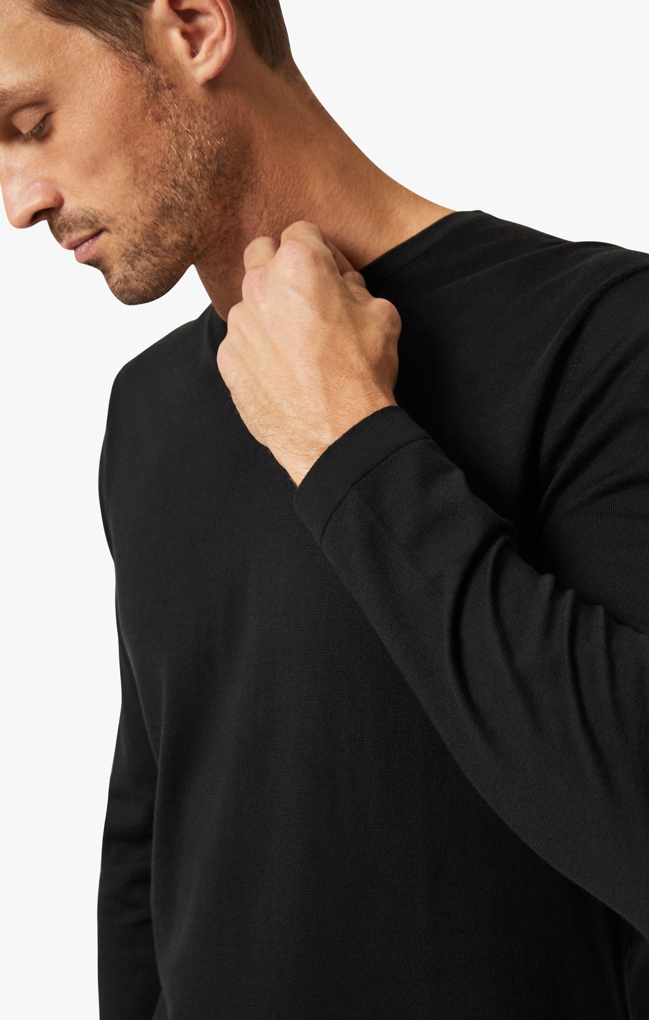 34 Heritage Crew Neck Sweater In Black