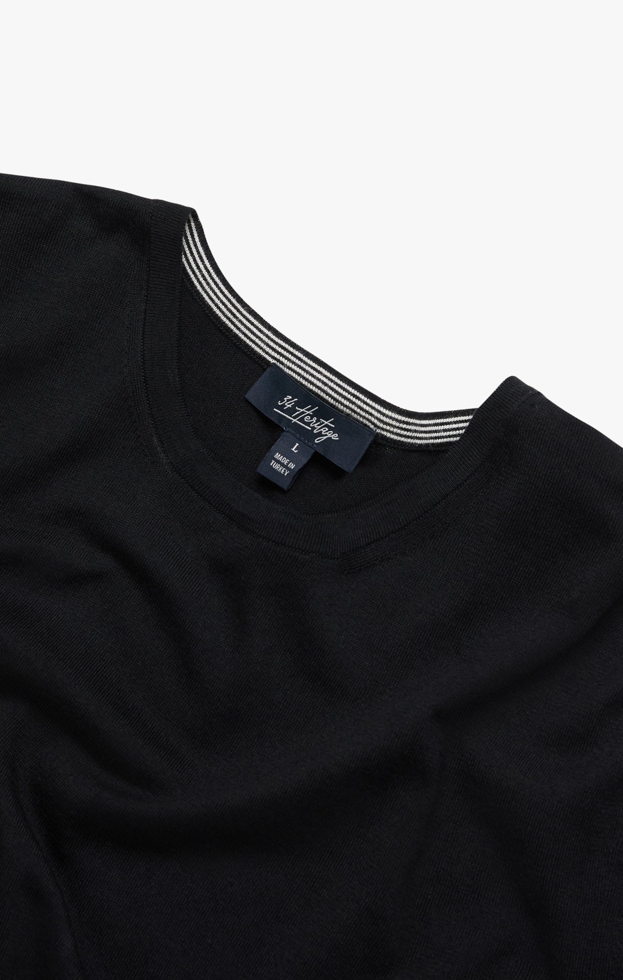 34 Heritage Crew Neck Sweater In Black