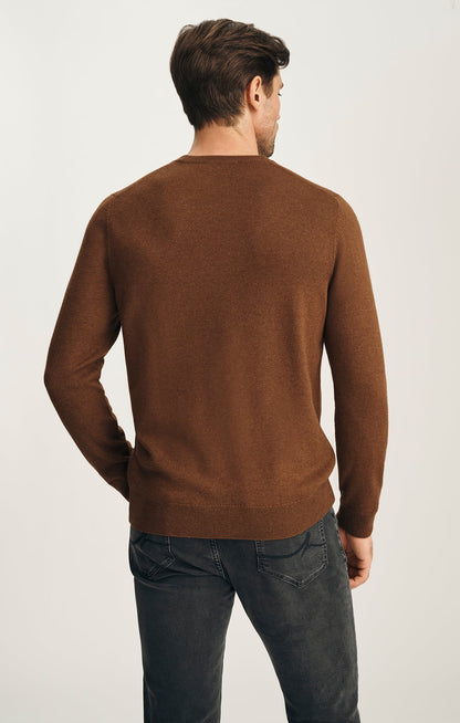 34 Heritage Cashmere Crew Neck Sweater In Coffee